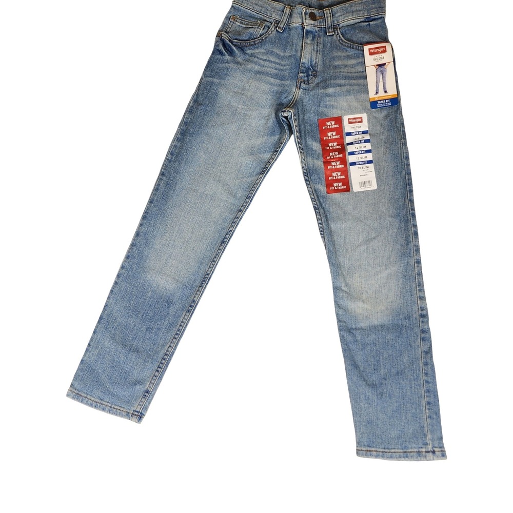 Wrangler Five Star‎ Premium Boys 12 Slim Taper Fit Blue Jeans 5WRBWKY New